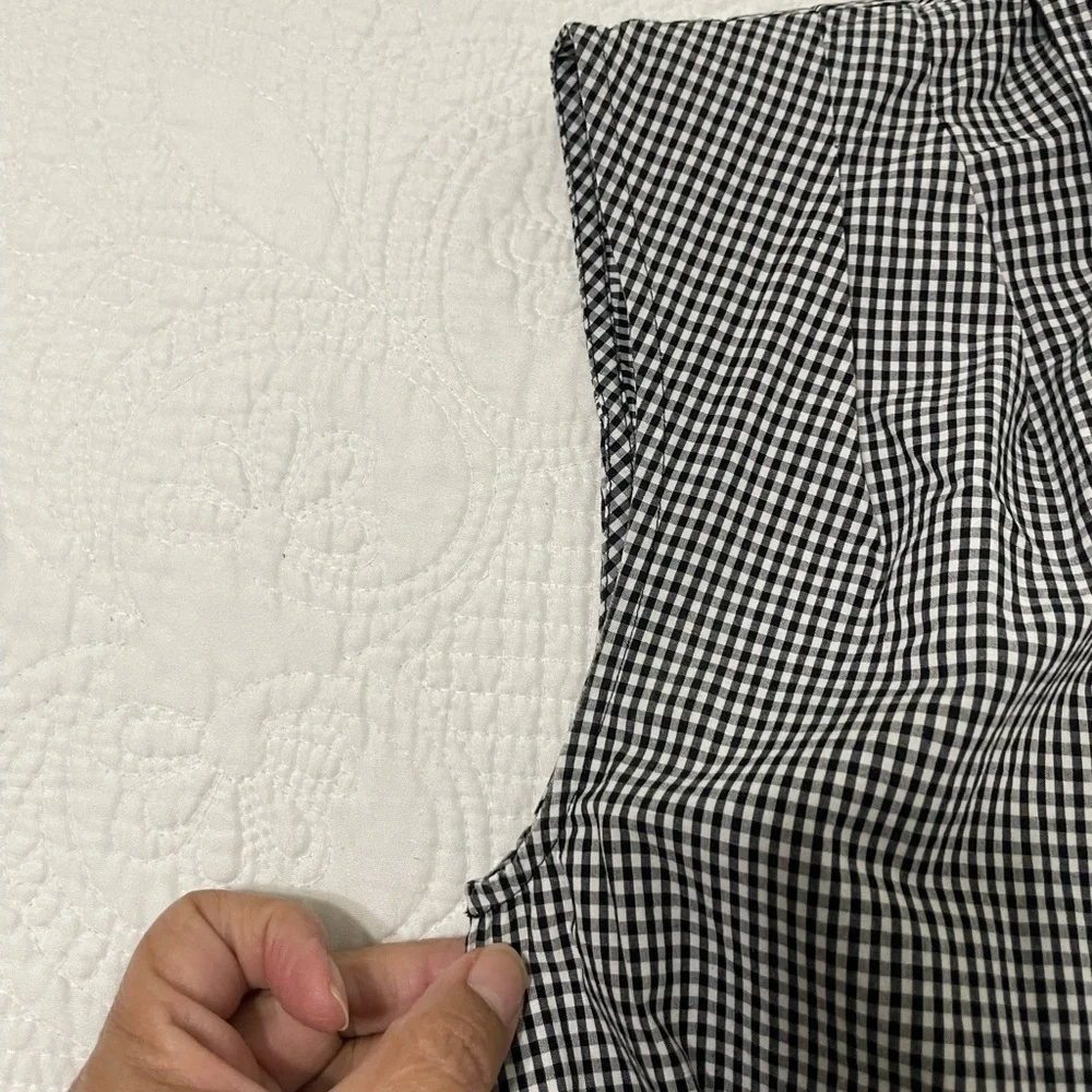 Frame Gingham Print Summer Shirt Dress Button Front XS